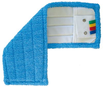 Frange microfibre de lavage à languettes et poches 44 x 14 cm