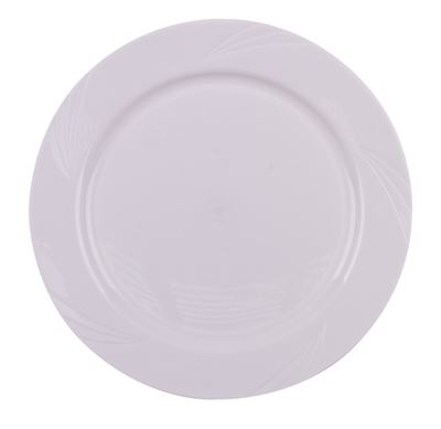 20 ASSIETTES 22CM PLASTIQUE RÉUTILISABLE GRIS