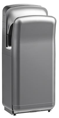 Sèche mains air pulsé vertical gris