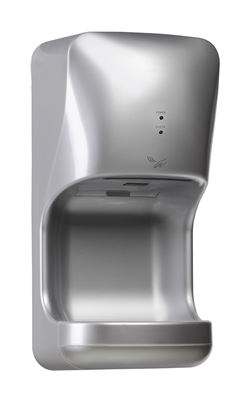 Seche mains electrique air pulsé horizontal gris