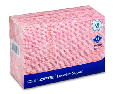 Lavette super haccp rose paquet de 25