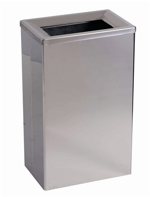 Poubelle murale 25L inox brillant