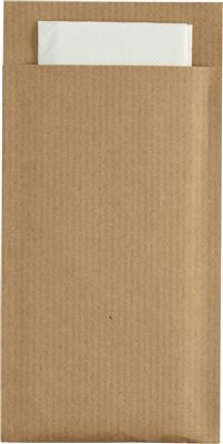 Pochette couvert kraft brun celiouate blanche par 240