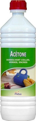 Acetone bouteille de 1 litre