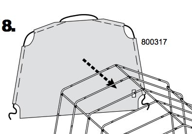 Panneau de fond garage Shelterlogic 62790/62697