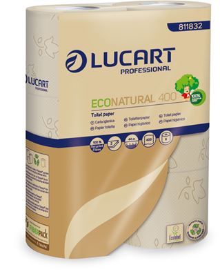 Papier toilette ecologique 400 f natural Lucart colis de 30