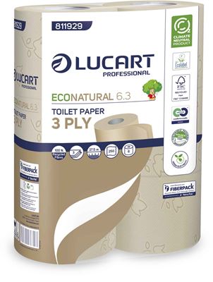 Papier toilette rouleau 250 feuilles 3 plis Lucart colis de 30