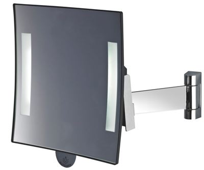 Miroir grossissant lumineux carré JVD Galaxy chrome