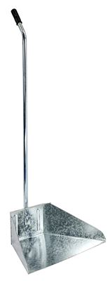 Pelle à poussière en métal manche droit