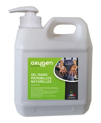 Gel microbille naturelles pour les mains 2L avec pompe