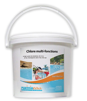 Galet multi fonctions chlore floculant algicide produit piscine 5 kg