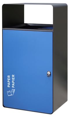 Poubelle cube tri sélectif 67L bleu