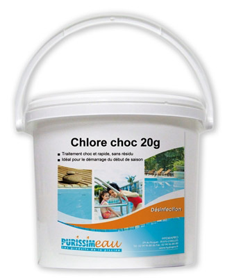 Chlore choc granule professionnel piscine seau 10 kg