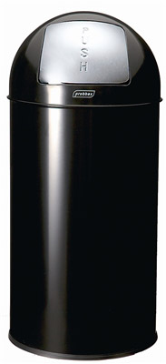 Poubelle 40L JVD noir avec trappe