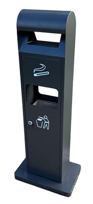 Cendrier borne corbeille 10L cendrier 1,7L