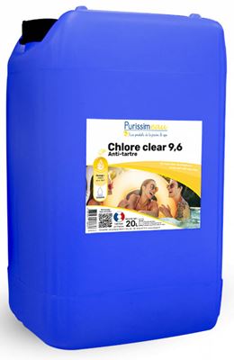 Chlore liquide professionnel 36° - Bidon de 20L - Medisel