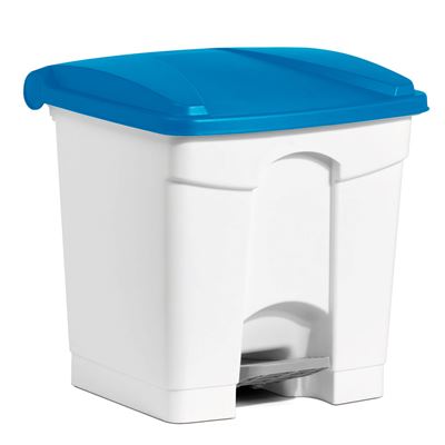 Poubelle cuisine HACCP 30 L a pedale bleu