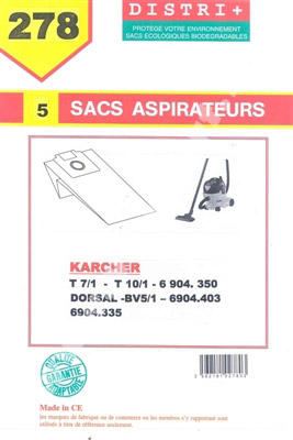 Sac aspirateur Karcher BV5/1 DORSAL T5/1 T7/1 T9/1 T10/1 6904316MF