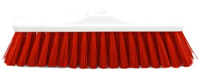 Balai droit alimentaire HACCP rouge 29cm souple