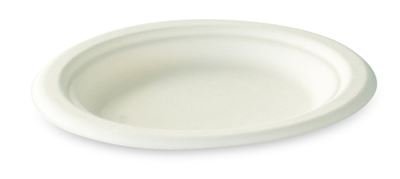 Assiette biodegradable jetable fibre de cannes D 155 les 1000