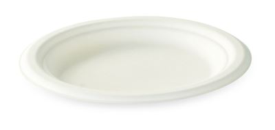 Assiette biodegradable jetable fibre de cannes D 180 les 1000