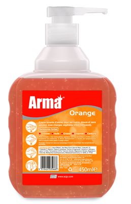 Arma orange savon atelier microbilles sans solvant 450 ml