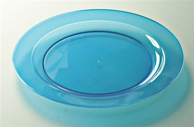 Assiette jetable bleu ronde prestige D 190 mm colis de 96