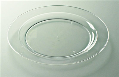 Assiette jetable ronde prestige D 190 mm cristal colis de 96