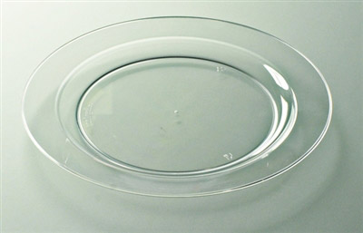 Assiette plastique ronde 190 mm cristal par 96