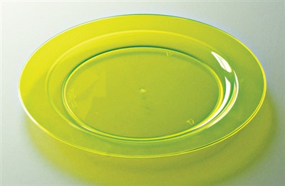 Assiette jetable ronde prestige D 190 mm fluo colis de 96