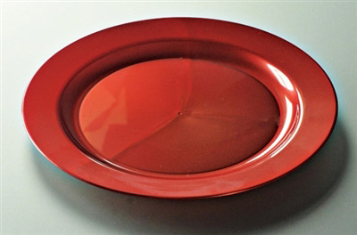 Assiette jetable carmin ronde prestige 240 mm par 132