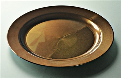 Assiette jetable chocolat ronde prestige 240 mm par 132