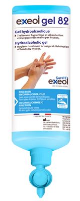 Exeol gel 82 gel hydroalcoolique cartouche airless 12x1L