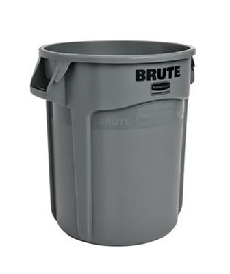 Conteneur brute Rubbermaid rond 38L gris