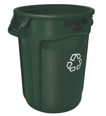 Conteneur brute Rubbermaid rond 121 Litres vert