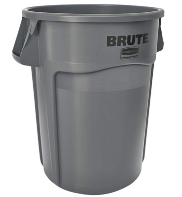 Conteneur brute Rubbermaid rond 167 Litres gris