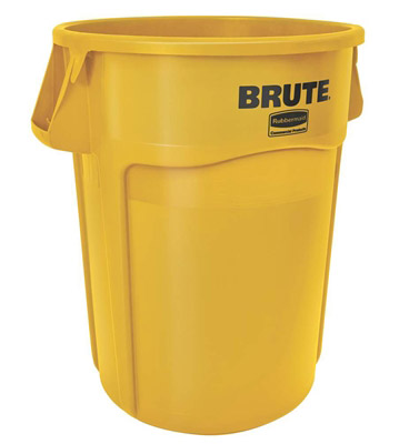 Conteneur Brute Rubbermaid rond 167 Litres jaune