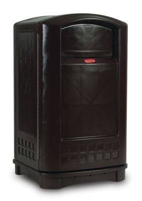 Collecteur dechet Landmark Rubbermaid noir