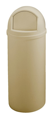 Poubelle Rubbermaid obus Marshal 56,8 L beige