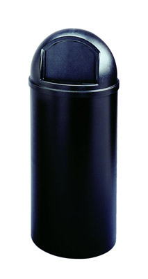 Poubelle Rubbermaid Marshal obus 56,8 L noir