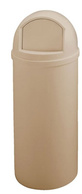 Poubelle Rubbermaid Marshal obus beige 95 L