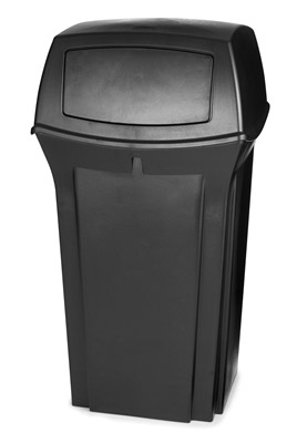 Poubelle conteneur Rubbermaid Ranger 132,5 litres Noir