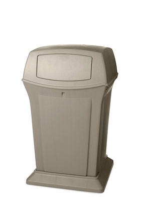 Poubelle conteneur Rubbermaid Ranger 170 L avec 2 clapets beige