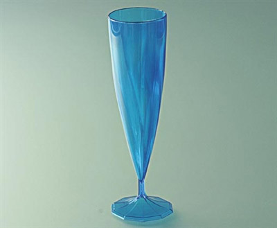 Flute jetable champagne réutilisable bleu 13 cl - Voussert