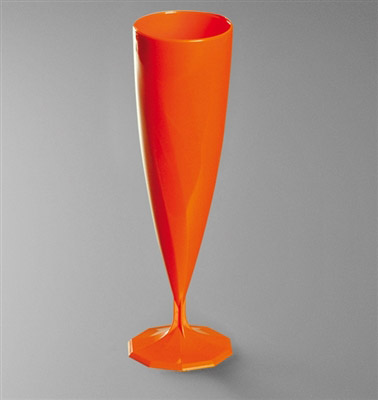 Flute jetable champagne orange 13 cl