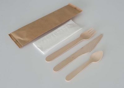 Sachet couverts biodégradable bois 4en1 colis 250