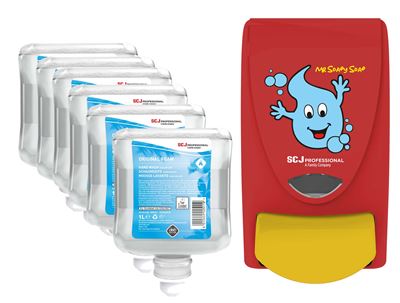 Pack distributeur Deb enfant gratuit original foam 6X1L