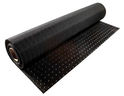 Tapis caoutchouc pastillé 1,20x10m noir