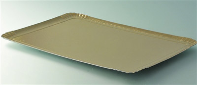 Plateau traiteur carton or 28 x 42 cm