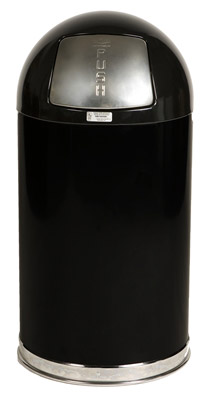 Poubelle Rubbermaid ronde Easy Push 45 L noir